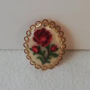 Needlepoint Rose Brochure